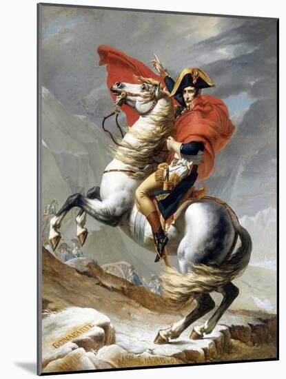 Napoleon Crossing the Saint-Bernard Pass-Jacques-Louis David-Mounted Giclee Print
