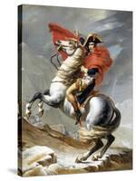 Napoleon Crossing the Saint-Bernard Pass-Jacques-Louis David-Stretched Canvas