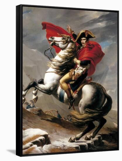 Napoleon Crossing the Saint Bernard-Jacques-Louis David-Framed Stretched Canvas