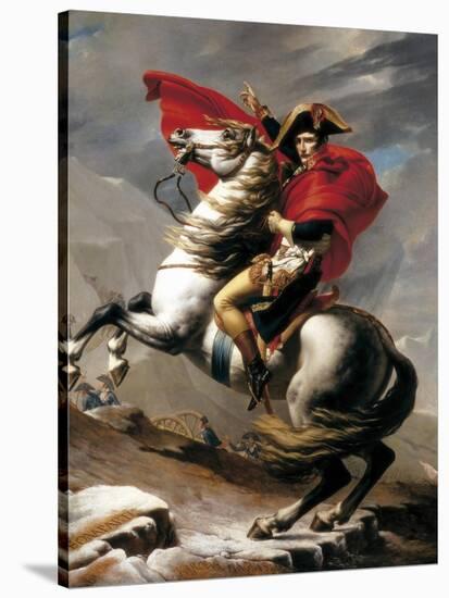 Napoleon Crossing the Saint Bernard-Jacques-Louis David-Stretched Canvas