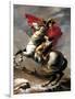 Napoleon Crossing the Saint Bernard-Jacques-Louis David-Framed Art Print