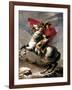 Napoleon Crossing the Saint Bernard-Jacques-Louis David-Framed Art Print