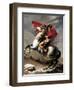 Napoleon Crossing the Saint Bernard-Jacques-Louis David-Framed Art Print