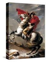 Napoleon Crossing the Saint Bernard-Jacques-Louis David-Stretched Canvas