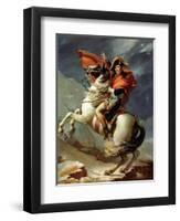 Napoleon Crossing the St. Bernard Pass, c.1801-Jacques-Louis David-Framed Giclee Print