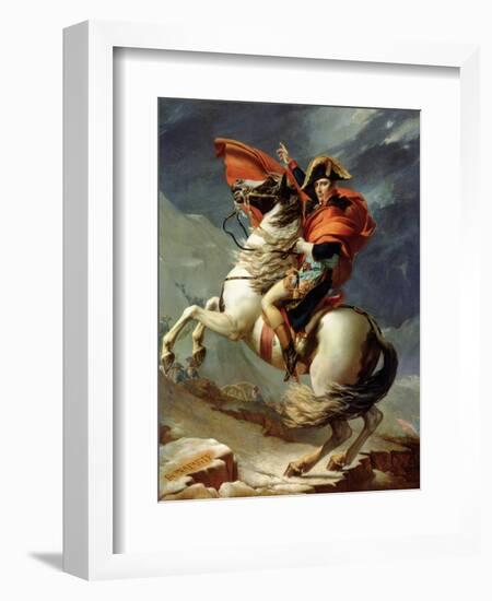 Napoleon Crossing the St. Bernard Pass, c.1801-Jacques-Louis David-Framed Giclee Print