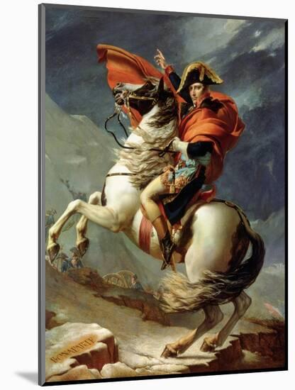 Napoleon Crossing the St. Bernard Pass, c.1801-Jacques-Louis David-Mounted Giclee Print