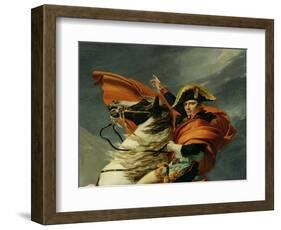 Napoleon Crossing the St. Bernard Pass, circa 1801 (Detail)-Jacques-Louis David-Framed Giclee Print