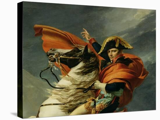 Napoleon Crossing the St. Bernard Pass, circa 1801 (Detail)-Jacques-Louis David-Stretched Canvas