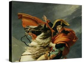 Napoleon Crossing the St. Bernard Pass, circa 1801 (Detail)-Jacques-Louis David-Stretched Canvas