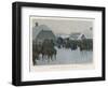 Napoleon Deserts the Grand Army at Smorgoni and Returns to Paris-J. Rosen-Framed Art Print