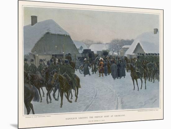 Napoleon Deserts the Grand Army at Smorgoni and Returns to Paris-J. Rosen-Mounted Art Print