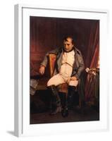 Napoleon Emperor Defeated at Fontainebleau 1814-Paul Hippolyte Delaroche-Framed Photographic Print