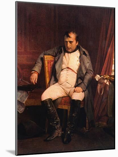Napoleon Emperor Defeated at Fontainebleau 1814-Paul Hippolyte Delaroche-Mounted Photographic Print