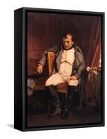 Napoleon Emperor Defeated at Fontainebleau 1814-Paul Hippolyte Delaroche-Framed Stretched Canvas