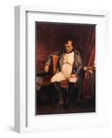 Napoleon Emperor Defeated at Fontainebleau 1814-Paul Hippolyte Delaroche-Framed Photographic Print