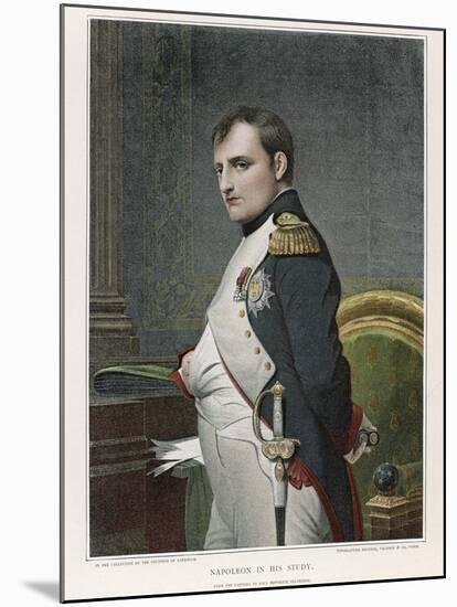 Napoleon Emperor of France in His Study Circa 1807-Paul Hippolyte Delaroche-Mounted Photographic Print