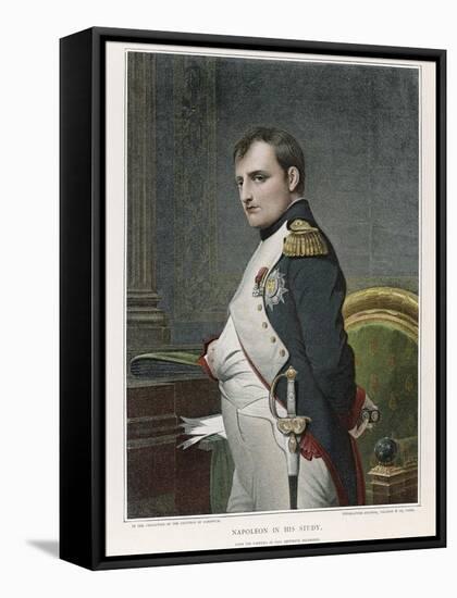 Napoleon Emperor of France in His Study Circa 1807-Paul Hippolyte Delaroche-Framed Stretched Canvas