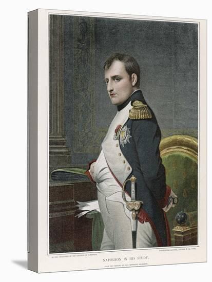 Napoleon Emperor of France in His Study Circa 1807-Paul Hippolyte Delaroche-Stretched Canvas