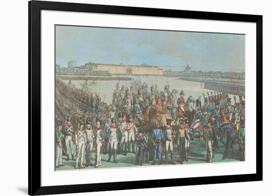 Napoleon et la Cavallerie d'Italie-null-Framed Art Print