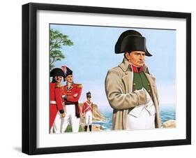 Napoleon Gazing Out at the Ocean from St Helena-John Keay-Framed Giclee Print