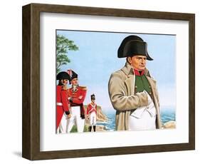 Napoleon Gazing Out at the Ocean from St Helena-John Keay-Framed Giclee Print