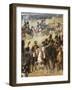 Napoleon Giving Orders on Battlefield, Detail from French Army Pulling Down Rosbach Column-Pierre Antoine Augustin Vafflard-Framed Giclee Print