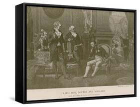 Napoleon, Goethe and Wieland-null-Framed Stretched Canvas