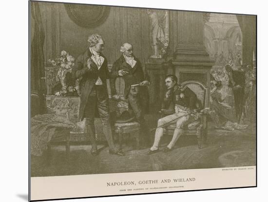 Napoleon, Goethe and Wieland-null-Mounted Giclee Print