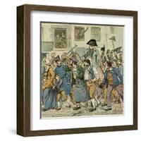 Napoleon Greeted, 1815-Louis-Charles Bombled-Framed Art Print