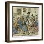 Napoleon Greeted, 1815-Louis-Charles Bombled-Framed Art Print