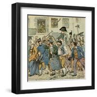 Napoleon Greeted, 1815-Louis-Charles Bombled-Framed Art Print