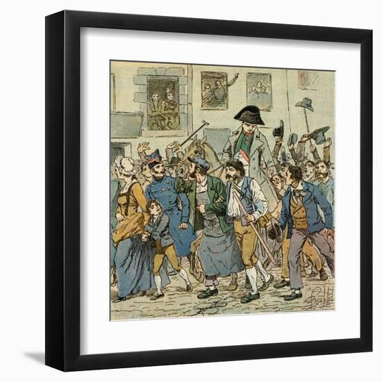 Napoleon Greeted, 1815-Louis-Charles Bombled-Framed Art Print