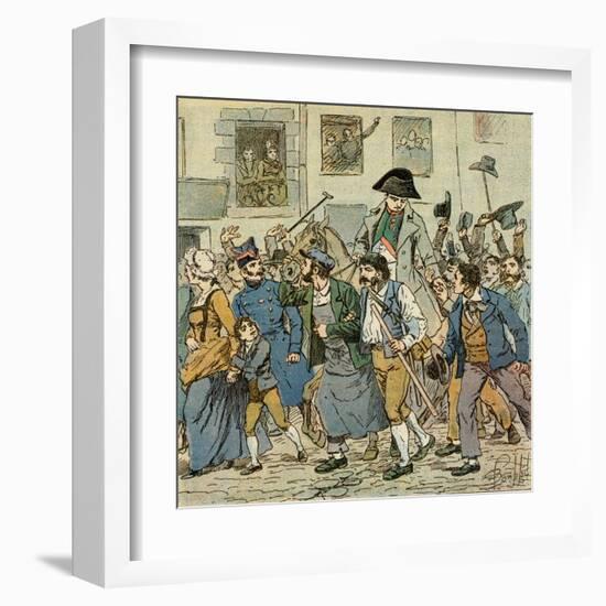 Napoleon Greeted, 1815-Louis-Charles Bombled-Framed Art Print