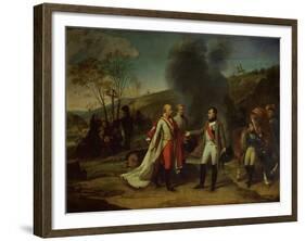 Napoleon I (1769-1821) and Francis I (1768-1835) after the Battle of Austerlitz, 4th December 1805-Antoine-Jean Gros-Framed Giclee Print