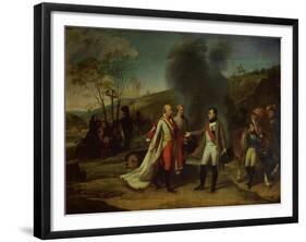 Napoleon I (1769-1821) and Francis I (1768-1835) after the Battle of Austerlitz, 4th December 1805-Antoine-Jean Gros-Framed Giclee Print