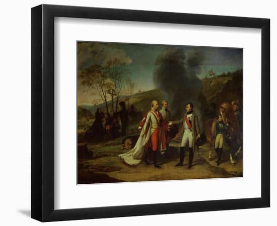 Napoleon I (1769-1821) and Francis I (1768-1835) after the Battle of Austerlitz, 4th December 1805-Antoine-Jean Gros-Framed Giclee Print