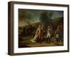 Napoleon I (1769-1821) and Francis I (1768-1835) after the Battle of Austerlitz, 4th December 1805-Antoine-Jean Gros-Framed Giclee Print