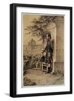 Napoleon I (1769-1821) at the Siege of the Tuileries, 10th August 1792-Nicolas Toussaint Charlet-Framed Giclee Print