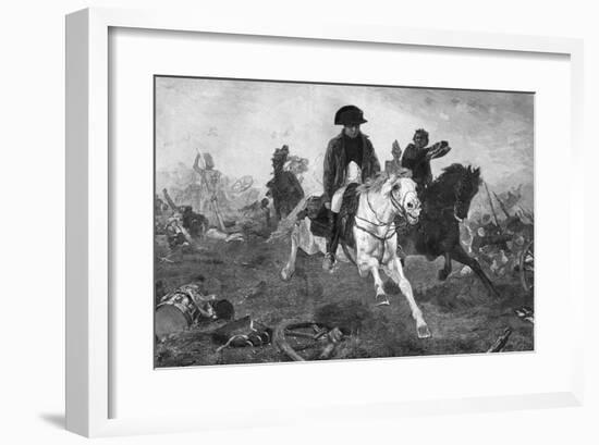 Napoleon I after the Battle of Waterloo-Georg Bleibtreu-Framed Art Print