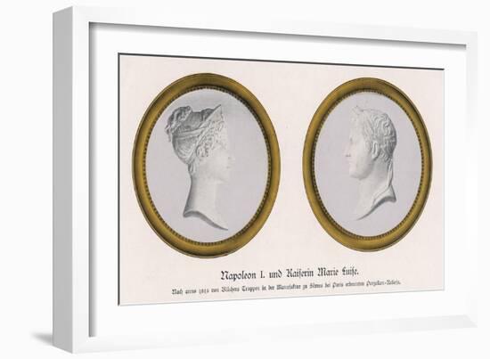 Napoleon I and Marie Louise-N. Bertrand-Framed Art Print