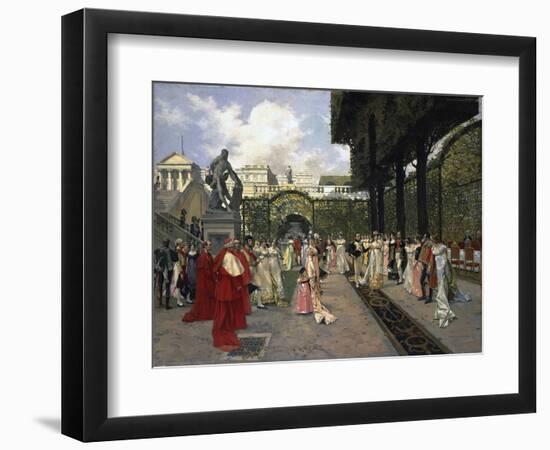 Napoleon I and the King of Rome at Saint-Cloud in 1811, 1896-Francois Flameng-Framed Giclee Print