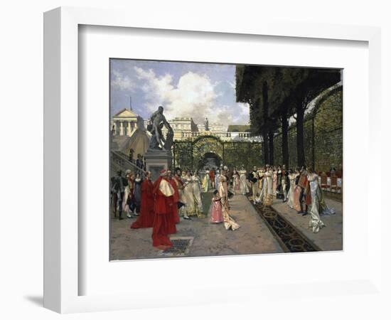 Napoleon I and the King of Rome at Saint-Cloud in 1811, 1896-Francois Flameng-Framed Giclee Print