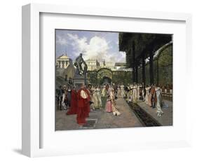 Napoleon I and the King of Rome at Saint-Cloud in 1811, 1896-Francois Flameng-Framed Giclee Print