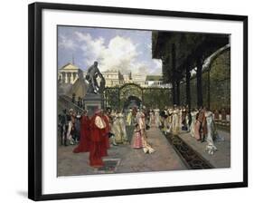 Napoleon I and the King of Rome at Saint-Cloud in 1811, 1896-Francois Flameng-Framed Giclee Print