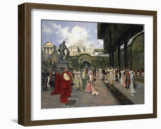 Napoleon I and the King of Rome at Saint-Cloud in 1811, 1896-Francois Flameng-Framed Giclee Print