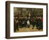 Napoleon I Bidding Farewell to the Imperial Guard in the Cheval-Blanc Courtyard, April 1814, 1825-Antoine Alphonse Montfort-Framed Giclee Print