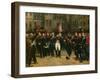 Napoleon I Bidding Farewell to the Imperial Guard in the Cheval-Blanc Courtyard, April 1814, 1825-Antoine Alphonse Montfort-Framed Giclee Print