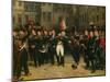 Napoleon I Bidding Farewell to the Imperial Guard in the Cheval-Blanc Courtyard, April 1814, 1825-Antoine Alphonse Montfort-Mounted Giclee Print