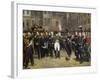 Napoleon I Bidding Farewell toImperial Guard atChateau De Fontainebleau, 20th April 1814-Horace Vernet-Framed Giclee Print